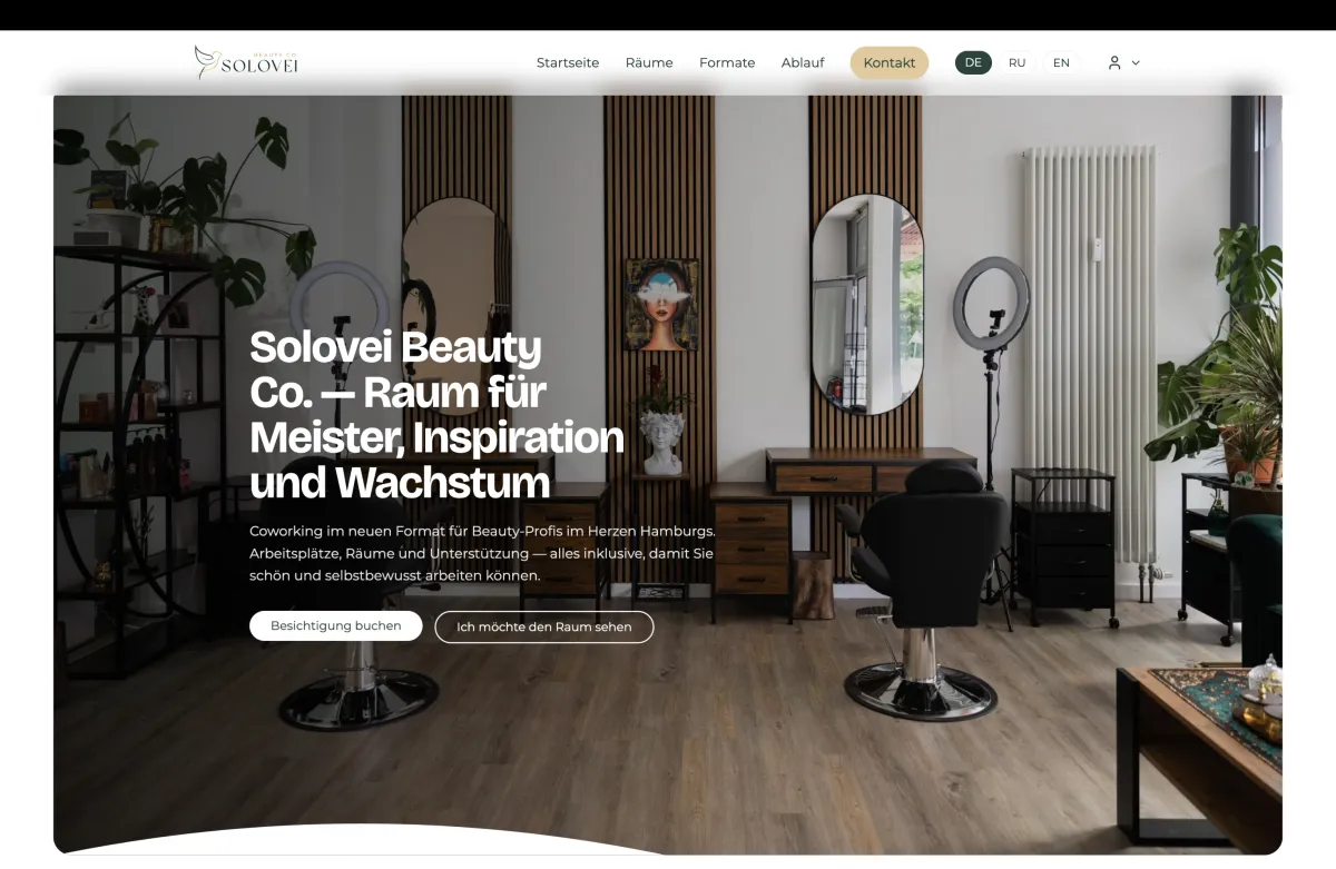 DYBeauty: Organischen Traffic verdoppelt in 90 Tagen: Website Screenshot